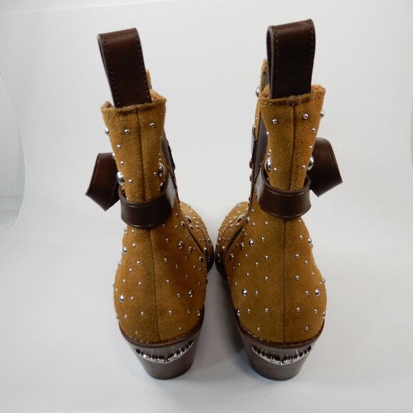 ZADIG & VOLTAIRE Tyler Cecilia Dream Stud Boots EU 41 11 Folk Suede Western NEW - Picture 12 of 15